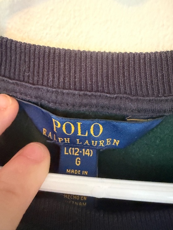 Polo by Ralph Lauren Green & Black Plaid Polo Bear Sweatshirt - Picture 3 of 3